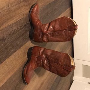 Justin brown leather boots